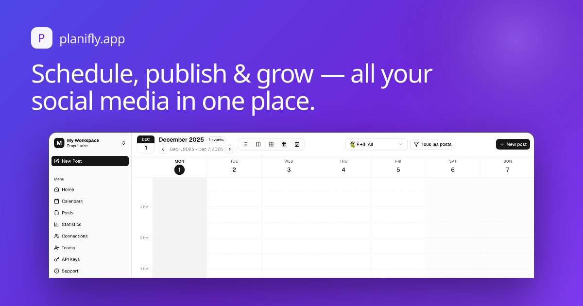 Planifly - Social Media Scheduler & Management Platform